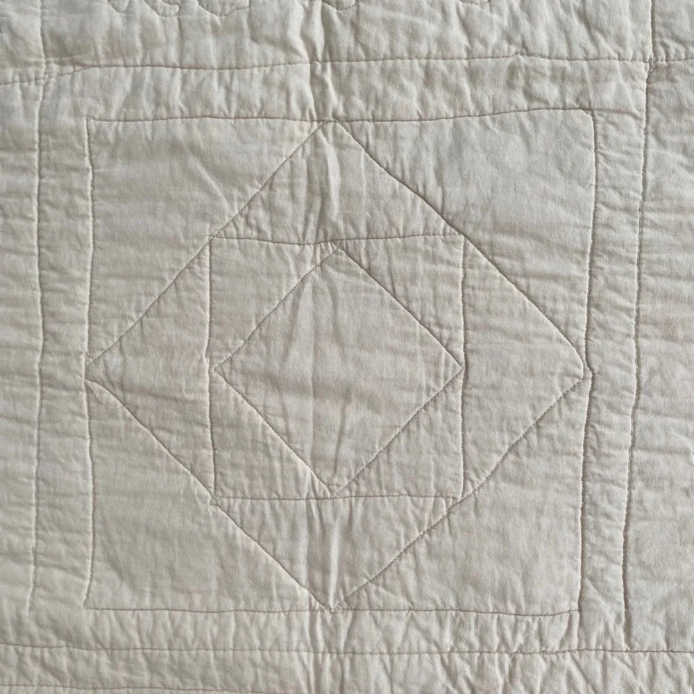 Nostalgia Home Fashions Handmade Sampler Patchwork Quilt Burgundy Floral Queen